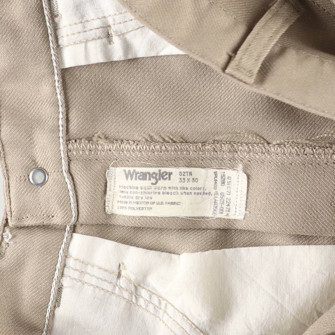 Vintage 80s-90'S Wrangler Dress Jeans, Men's Size W33 (approx.) polyester Beige type Vintage Second Hand