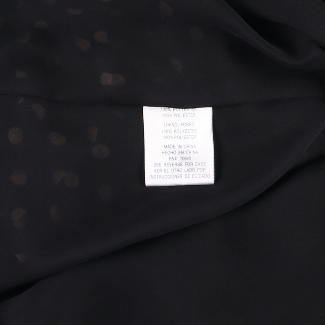 Jessica Howard Dot Pattern Half-length Ruffled Short-sleeve Dress Women's M size polyester black type Vintage Second Hand