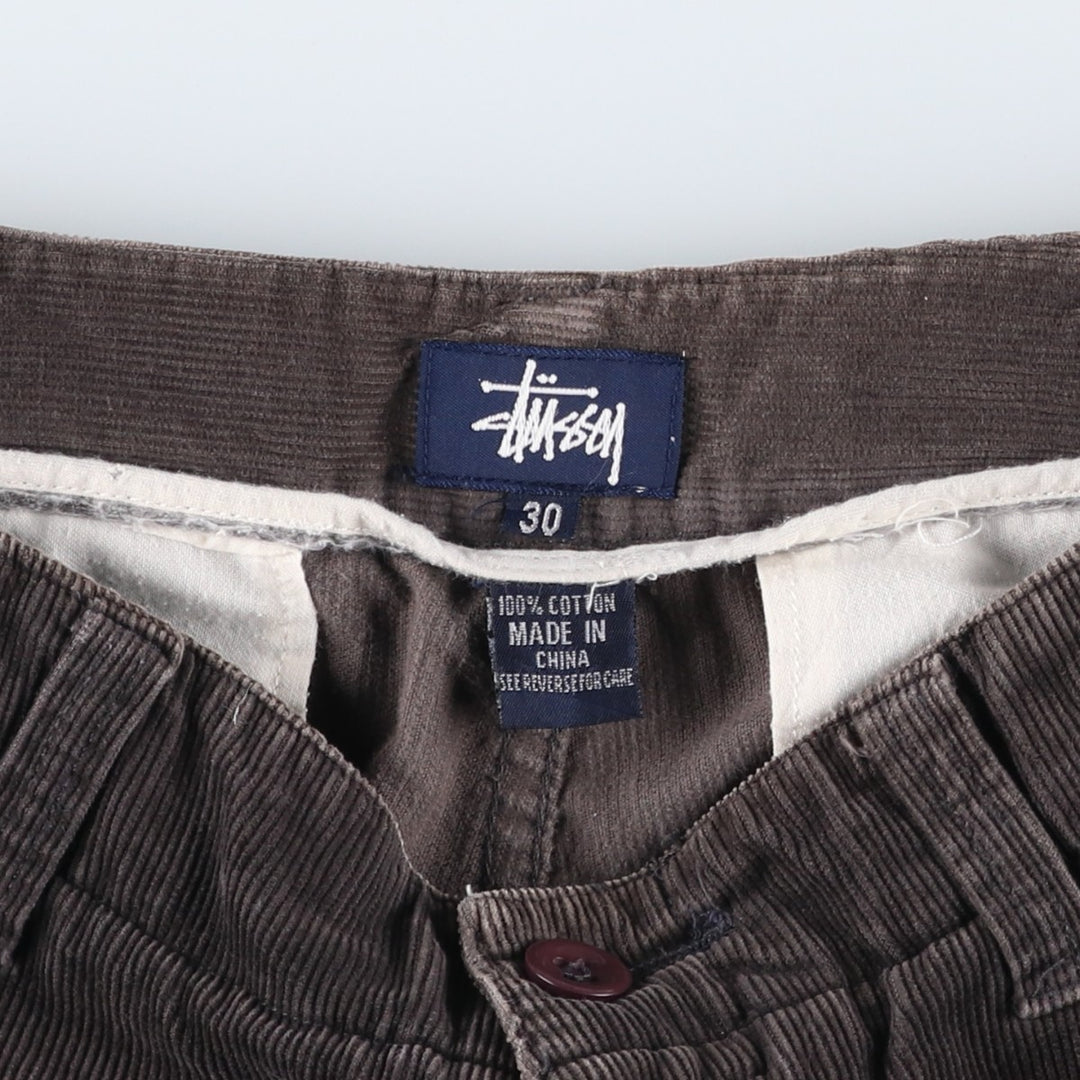 00'S Stussy Corduroy Cargo Pants Men's Size W32 cotton brown type Vintage Second Hand