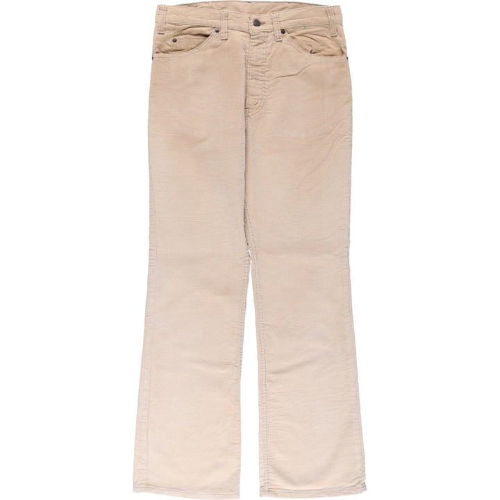 Vintage 1980'S Levi's 517-1523 Flare-Cut Corduroy Pants, Men's Size W31 unclear Beige type Vintage Second Hand