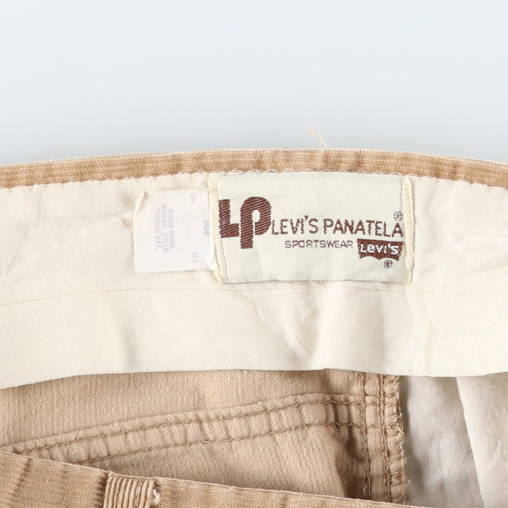 Vintage 70s-80'S Levi's PANATELA corduroy pants, men's size W33. unclear Beige type Vintage Second Hand