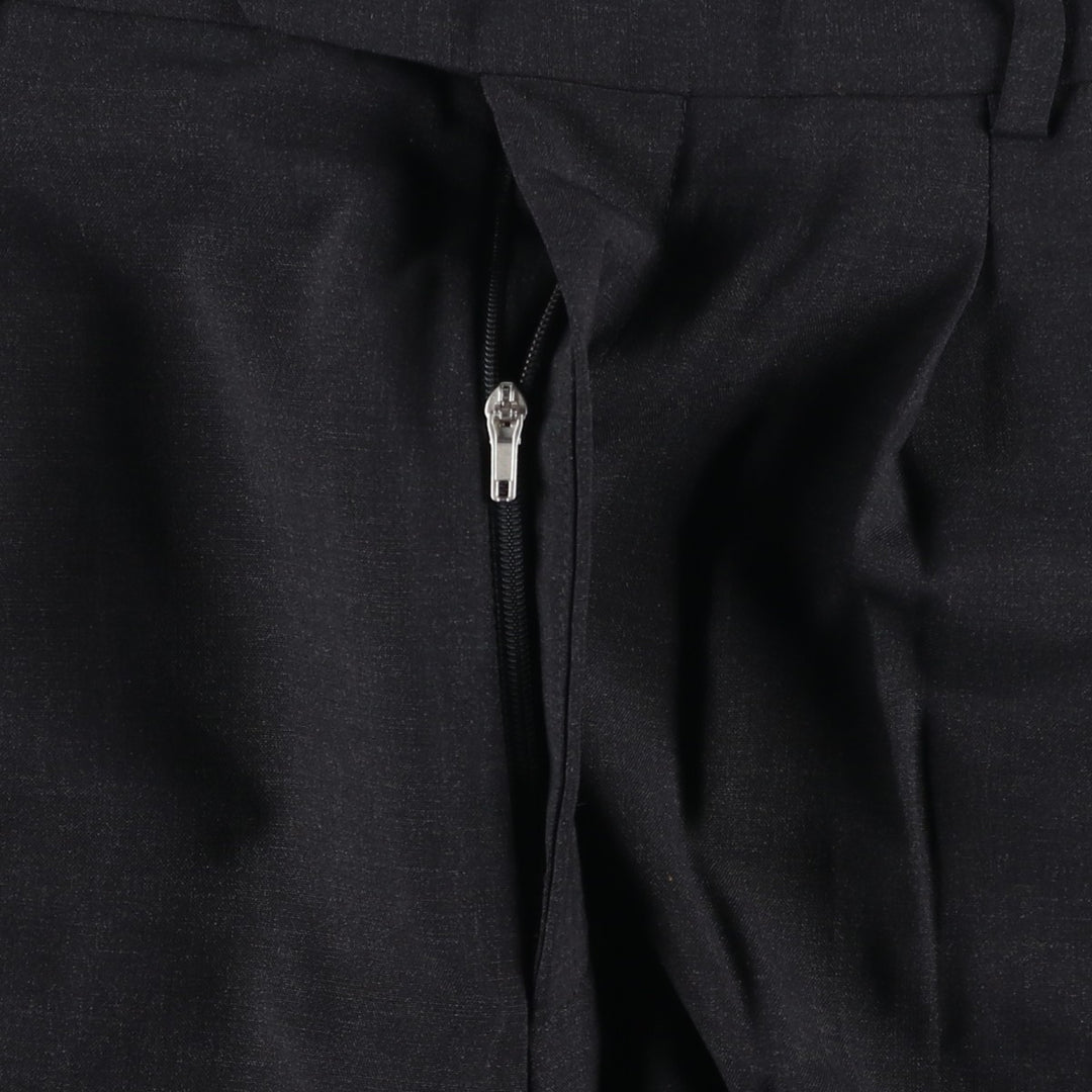 Hugo Boss men's one-pleat wool trousers/slacks, size W32 (approx.) wool black type Vintage Second Hand