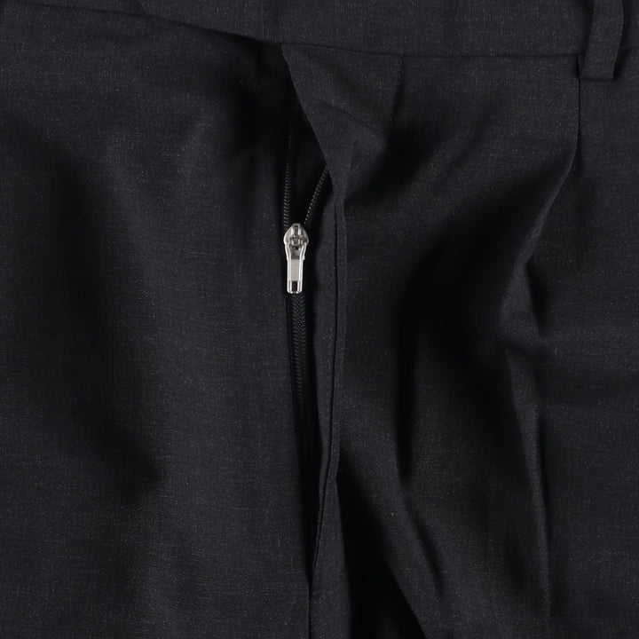 Hugo Boss men's one-pleat wool trousers/slacks, size W32 (approx.) wool black type Vintage Second Hand