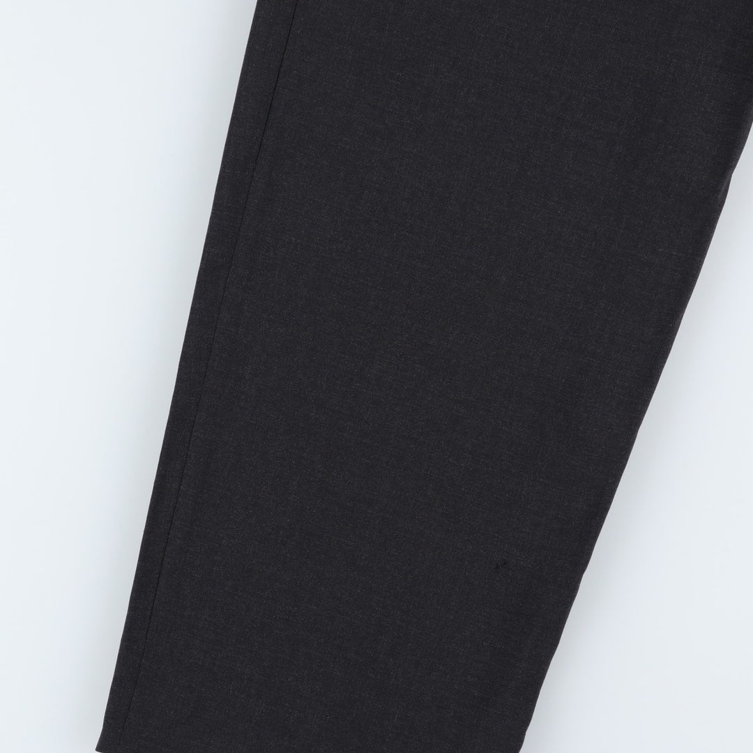 Hugo Boss men's one-pleat wool trousers/slacks, size W32 (approx.) wool black type Vintage Second Hand