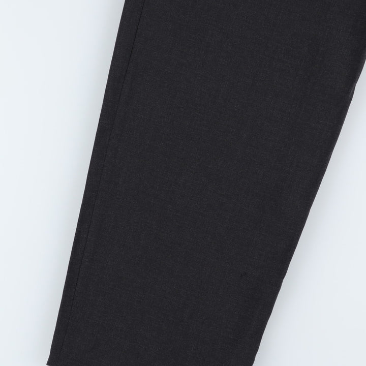 Hugo Boss men's one-pleat wool trousers/slacks, size W32 (approx.) wool black type Vintage Second Hand