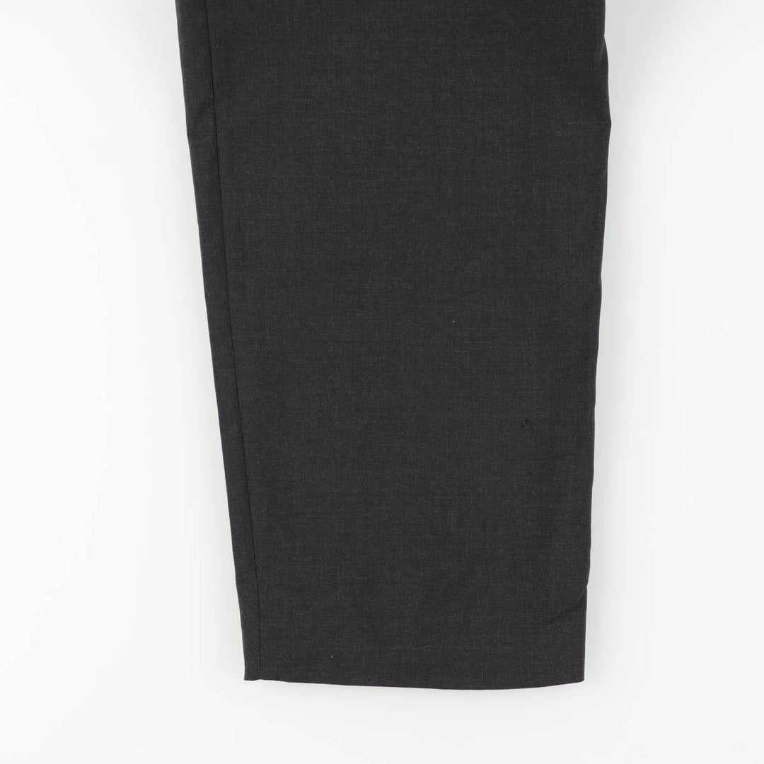 Hugo Boss men's one-pleat wool trousers/slacks, size W32 (approx.) wool black type Vintage Second Hand