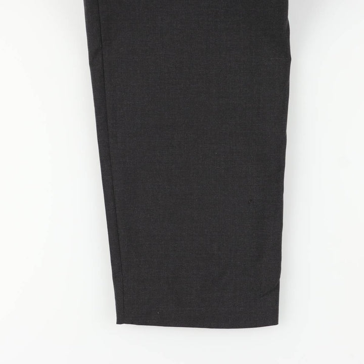 Hugo Boss men's one-pleat wool trousers/slacks, size W32 (approx.) wool black type Vintage Second Hand