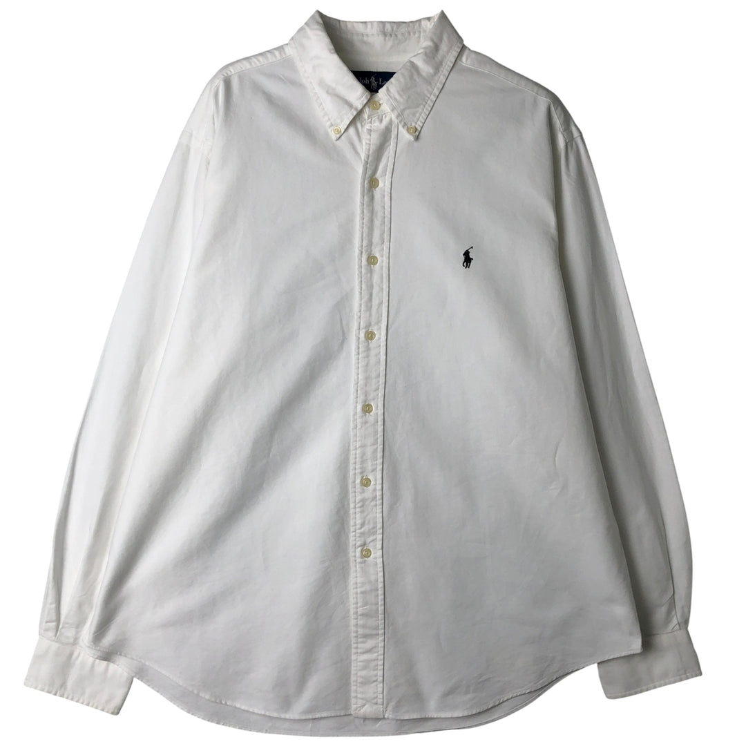 Ralph Lauren Classic Fit Long Sleeve Button Down Shirt Men's XL cotton white type Vintage Second Hand