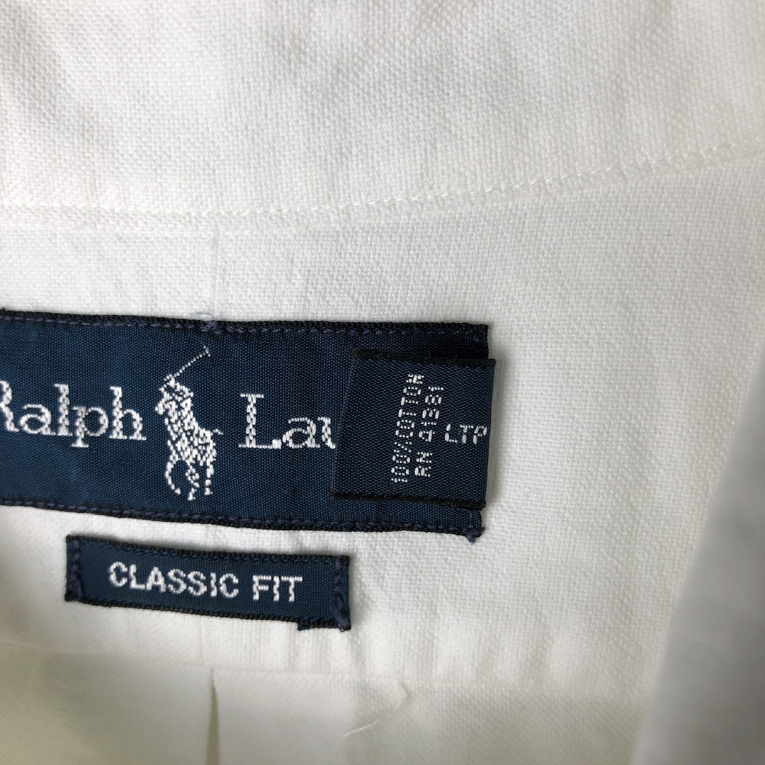 Ralph Lauren Classic Fit Long Sleeve Button Down Shirt Men's XL cotton white type Vintage Second Hand