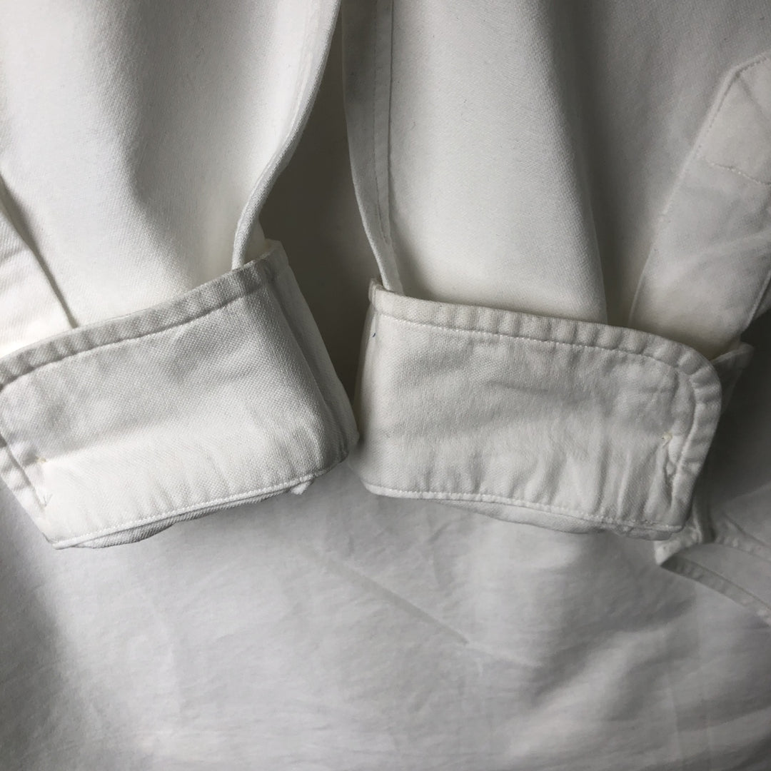 Ralph Lauren Classic Fit Long Sleeve Button Down Shirt Men's XL cotton white type Vintage Second Hand