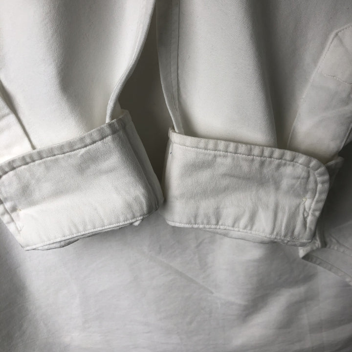 Ralph Lauren Classic Fit Long Sleeve Button Down Shirt Men's XL cotton white type Vintage Second Hand