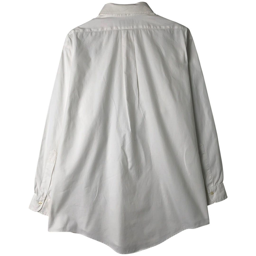 Brooks Brothers MAKERS Long Sleeve Cotton Shirt, Made in USA, Men's Size XL cotton white type Vintage Second Hand