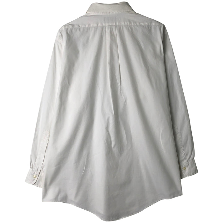 Brooks Brothers MAKERS Long Sleeve Cotton Shirt, Made in USA, Men's Size XL cotton white type Vintage Second Hand