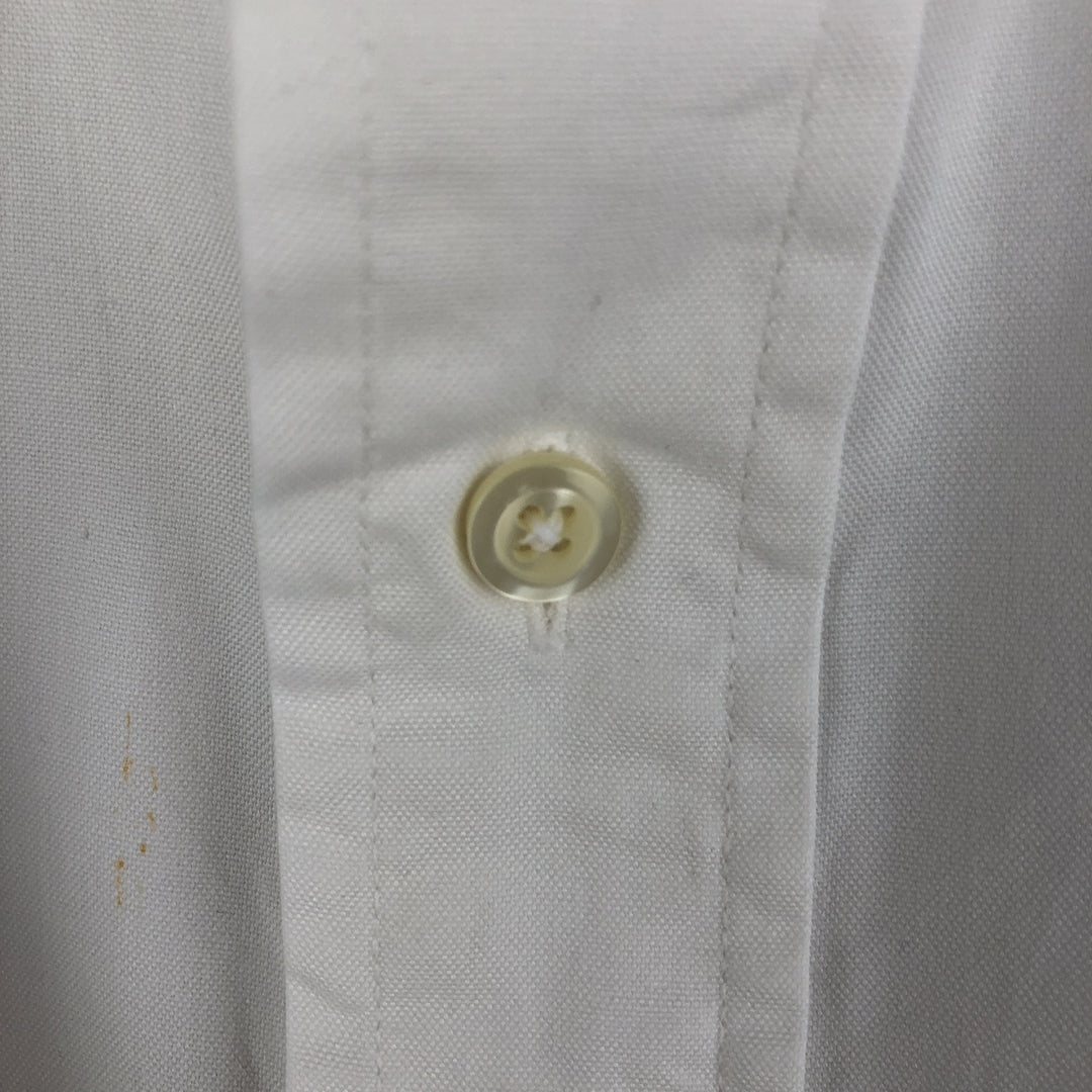 Brooks Brothers MAKERS Long Sleeve Cotton Shirt, Made in USA, Men's Size XL cotton white type Vintage Second Hand