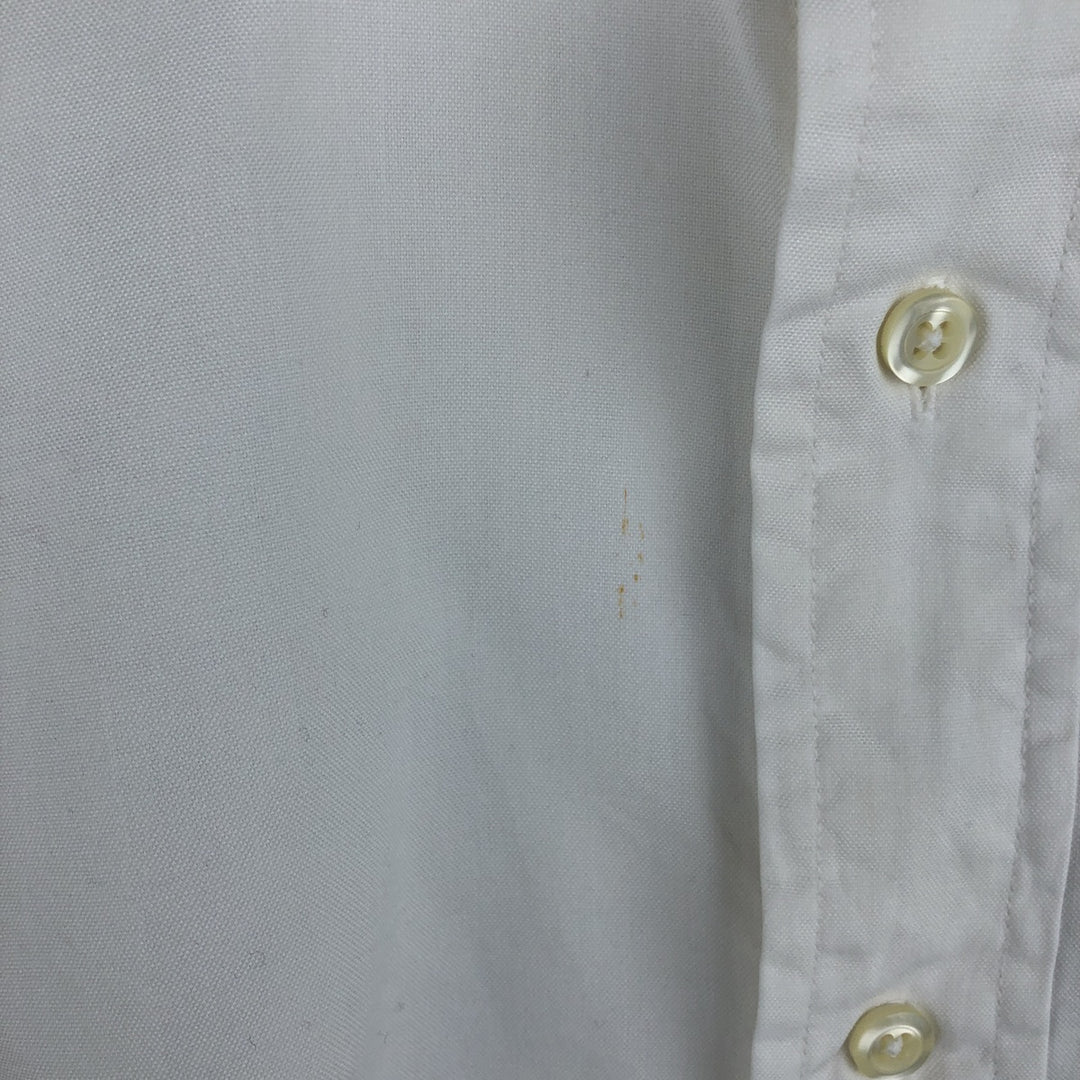Brooks Brothers MAKERS Long Sleeve Cotton Shirt, Made in USA, Men's Size XL cotton white type Vintage Second Hand