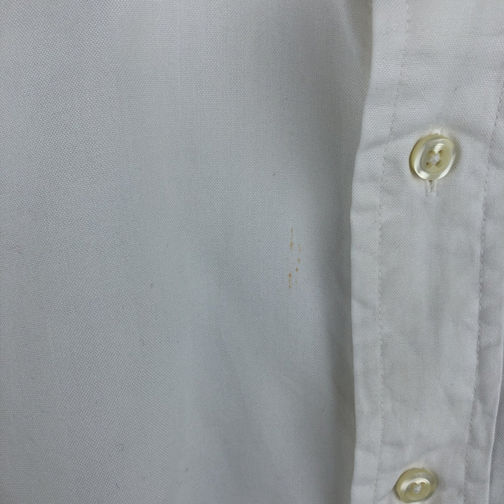Brooks Brothers MAKERS Long Sleeve Cotton Shirt, Made in USA, Men's Size XL cotton white type Vintage Second Hand