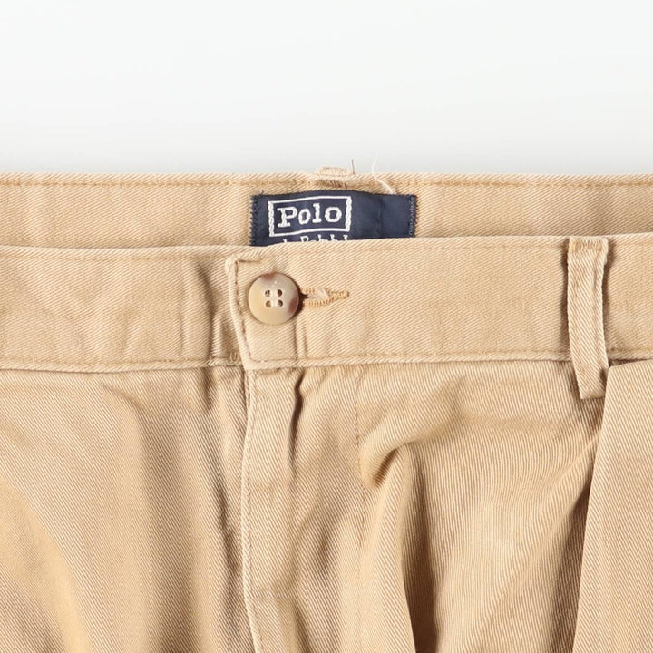 Ralph Lauren POLO by Ralph Lauren Two-pleat Chino Pants, Made in USA, Men's, Size W34 unclear Beige type Vintage Second Hand