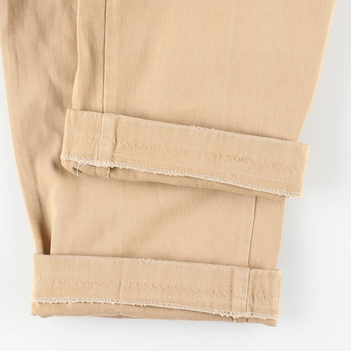Ralph Lauren POLO by Ralph Lauren Two-pleat Chino Pants, Made in USA, Men's, Size W34 unclear Beige type Vintage Second Hand