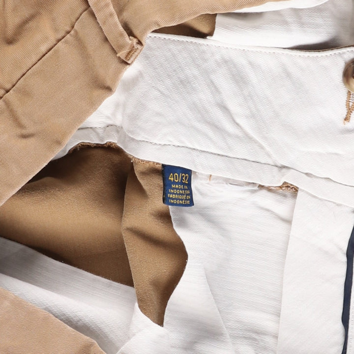 Big Size Ralph Lauren POLO RALPH LAUREN Stretch Slim Fit Chino Pants, Men's W36 (approx.) unclear beige type brown Vintage Second Hand