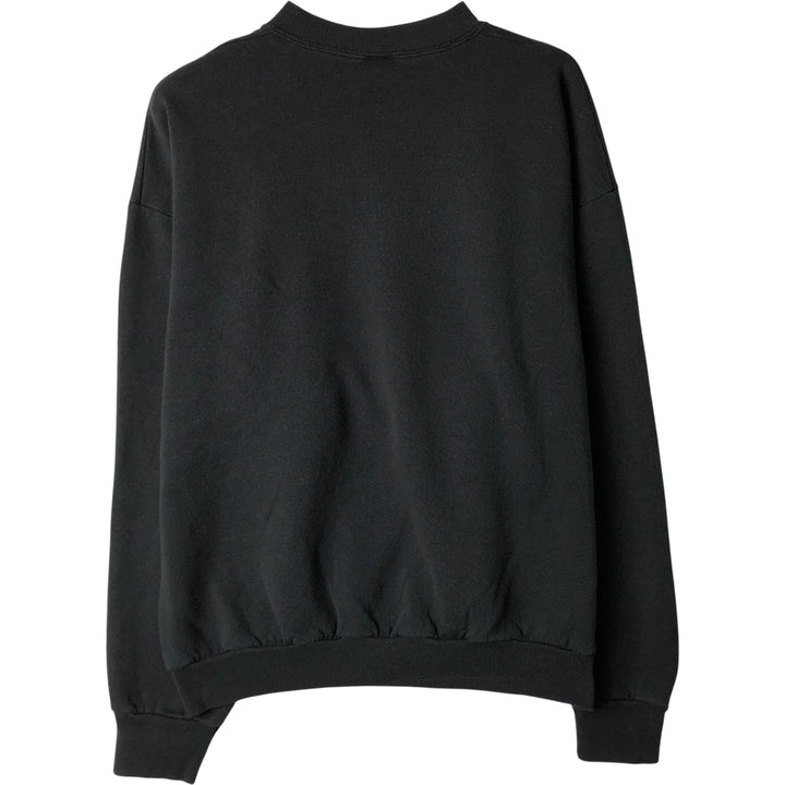 90'S Fruit of the Loom printed sweatshirt, made in the USA, men's XL size, vintage cotton black type Vintage Second Hand
