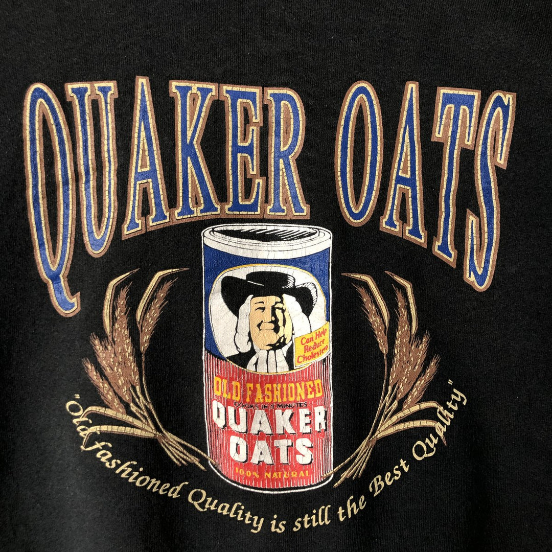 90'S Fruit of the Loom printed sweatshirt, made in the USA, men's XL size, vintage cotton black type Vintage Second Hand