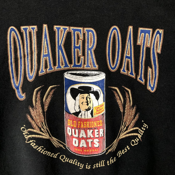 90'S Fruit of the Loom printed sweatshirt, made in the USA, men's XL size, vintage cotton black type Vintage Second Hand