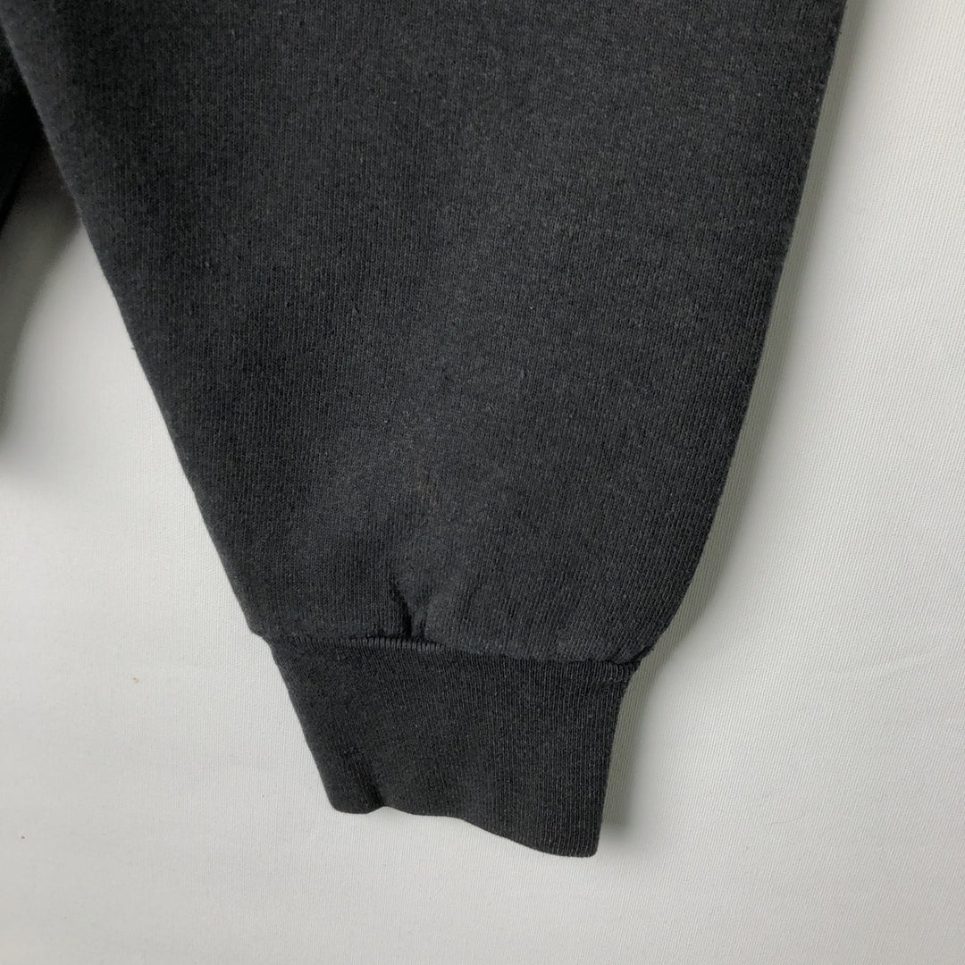 90'S Fruit of the Loom printed sweatshirt, made in the USA, men's XL size, vintage cotton black type Vintage Second Hand