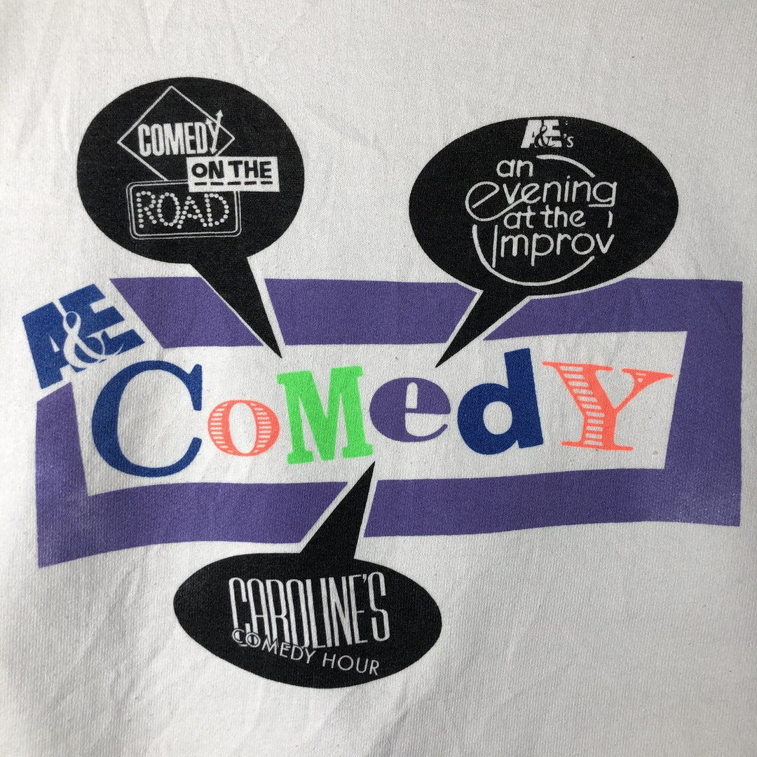 Message Print Sweatshirt, Men's XL unclear white type Vintage Second Hand