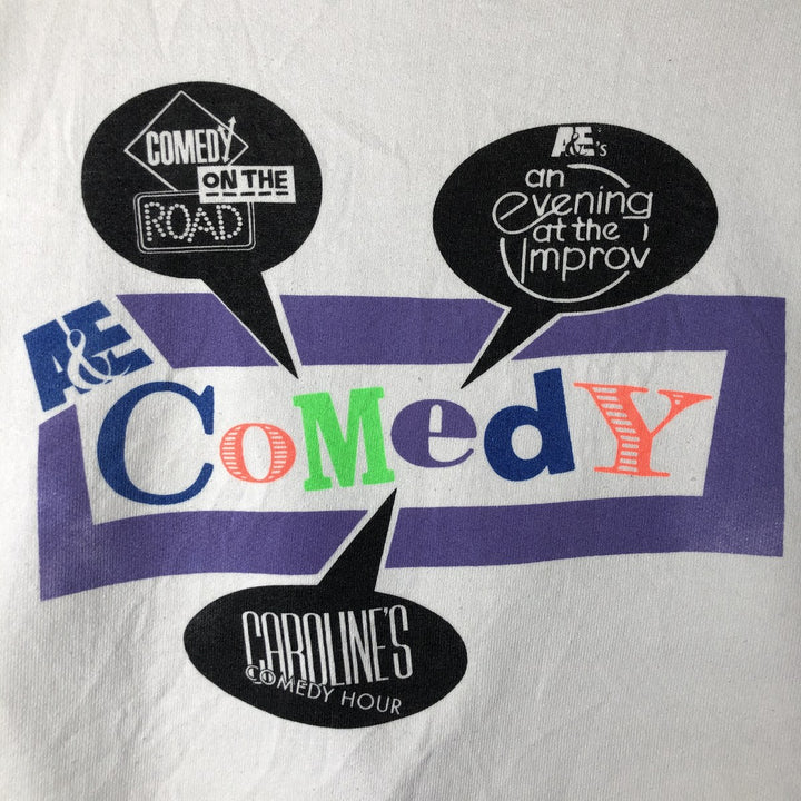 Message Print Sweatshirt, Men's XL unclear white type Vintage Second Hand