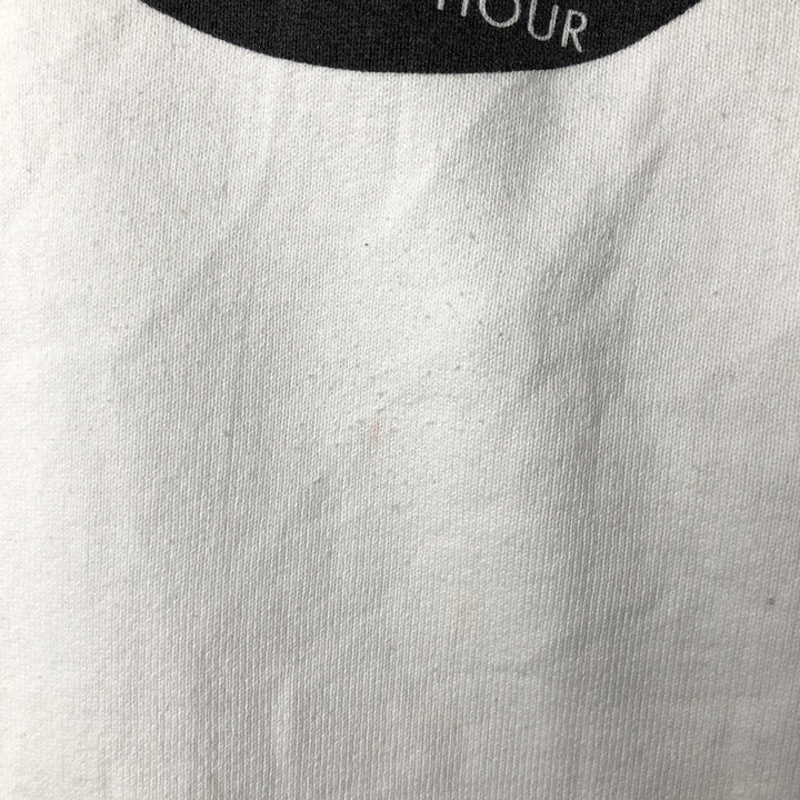 Message Print Sweatshirt, Men's XL unclear white type Vintage Second Hand