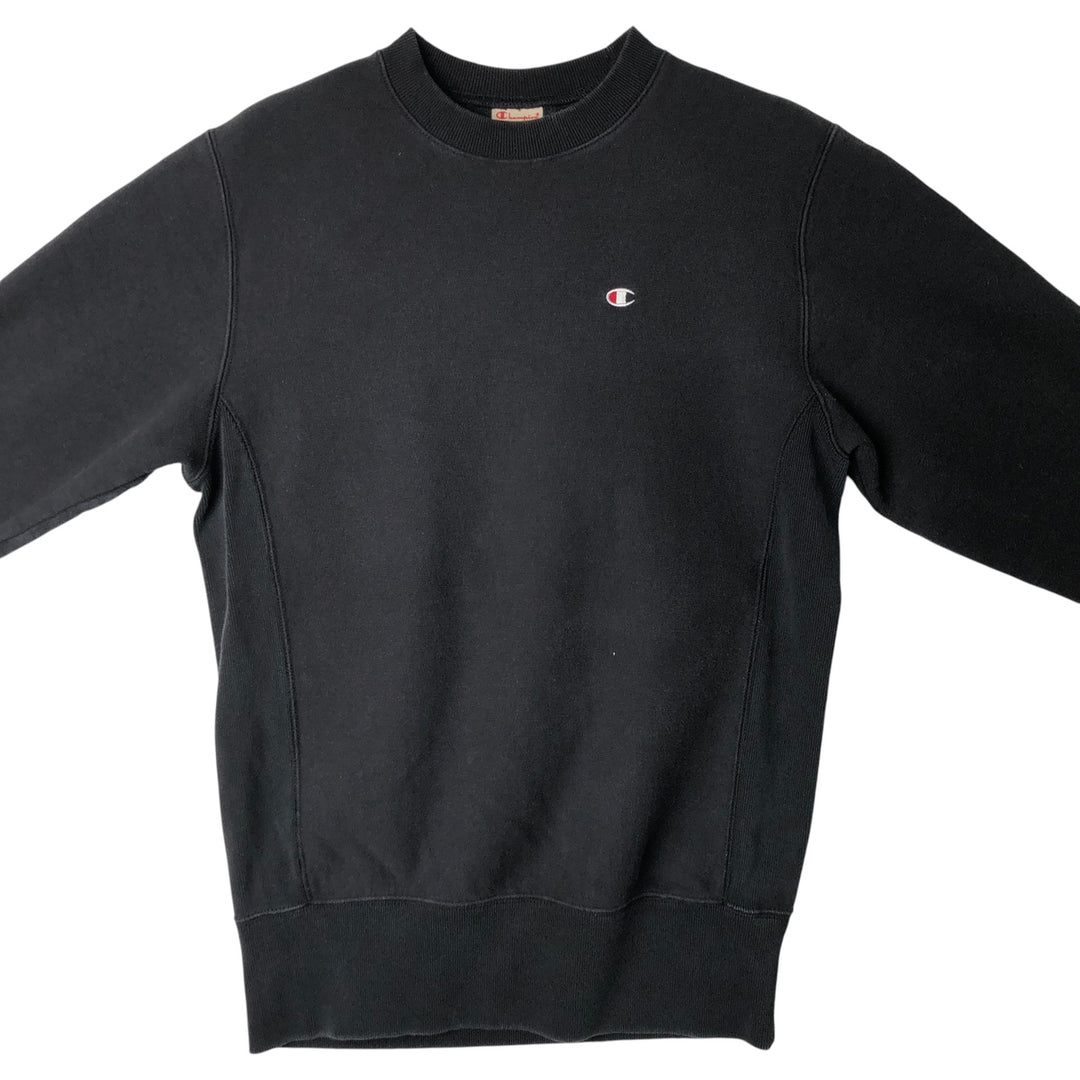 Champion REVERSE WEAVE Reverse Weave Logo Sweatshirt, Men's Size M cotton black type Vintage Second Hand