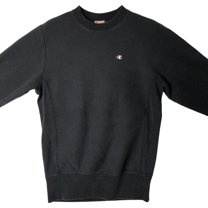 Champion REVERSE WEAVE Reverse Weave Logo Sweatshirt, Men's Size M cotton black type Vintage Second Hand
