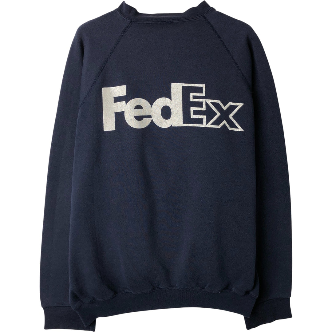 Vintage Discus Athletic FedEx Advertising Sweatshirt, Made in USA, Men's XL cotton navy blue type Vintage Second Hand