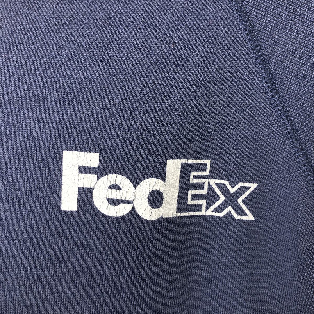 Vintage Discus Athletic FedEx Advertising Sweatshirt, Made in USA, Men's XL cotton navy blue type Vintage Second Hand