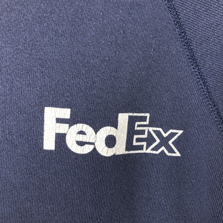 Vintage Discus Athletic FedEx Advertising Sweatshirt, Made in USA, Men's XL cotton navy blue type Vintage Second Hand