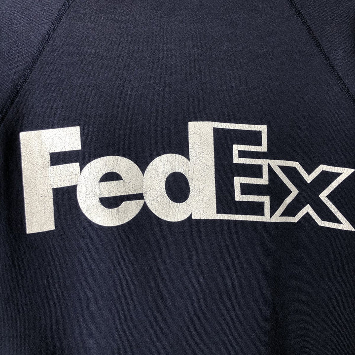 Vintage Discus Athletic FedEx Advertising Sweatshirt, Made in USA, Men's XL cotton navy blue type Vintage Second Hand