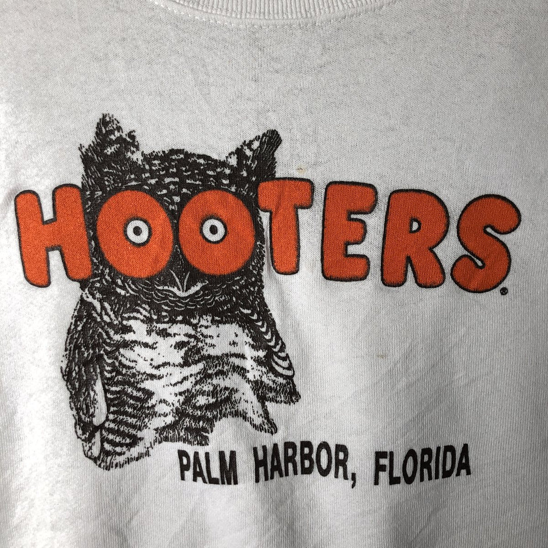 Vintage 90'S HOOTERS Advertising Sweatshirt, Made in USA, Men's XXL polyester white type Vintage Second Hand