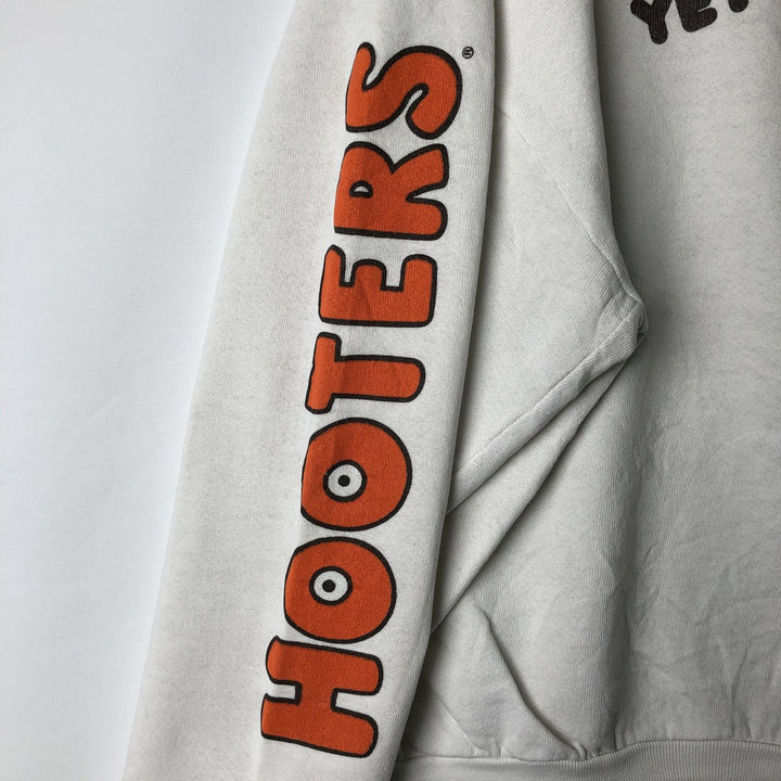 Vintage 90'S HOOTERS Advertising Sweatshirt, Made in USA, Men's XXL polyester white type Vintage Second Hand