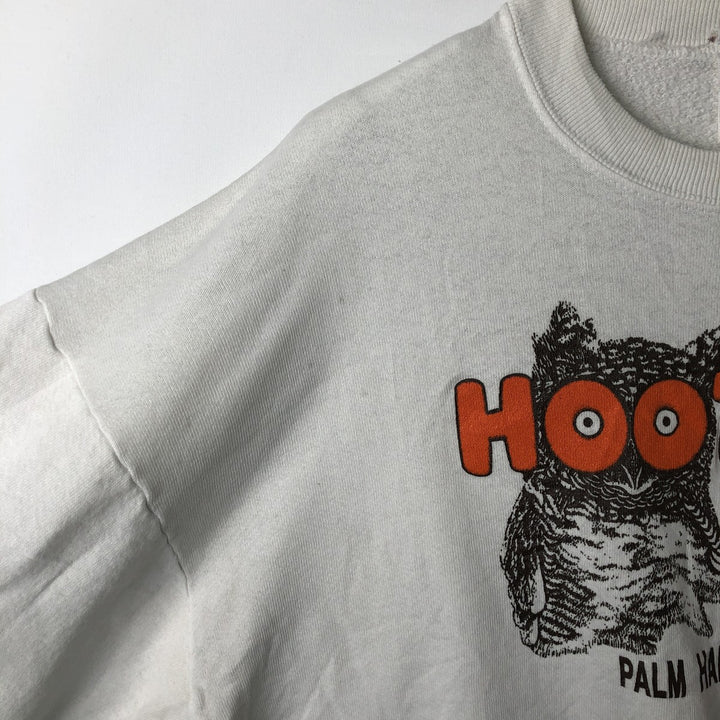 Vintage 90'S HOOTERS Advertising Sweatshirt, Made in USA, Men's XXL polyester white type Vintage Second Hand