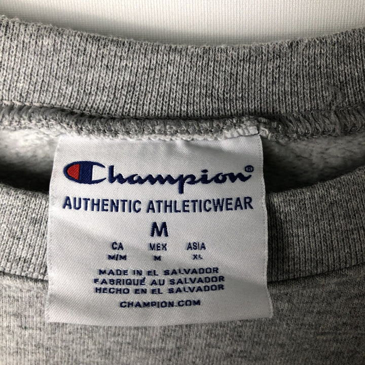 Champion Authentic Athletics Wear College Sweatshirt, Men's Size Medium cotton gray type Vintage Second Hand