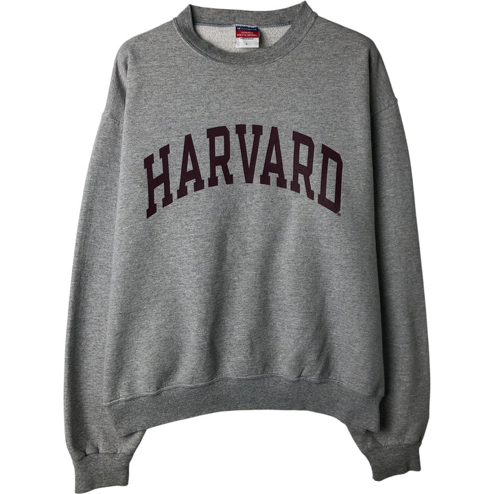 2000'S Champion Authentic Athletic Apparel Harvard University College Sweatshirt, Men's Size L cotton gray type Vintage Second Hand