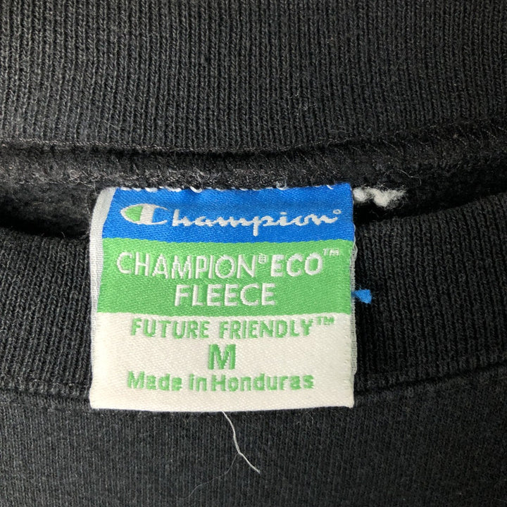 2000'S Champion ECO FLEECE College Sweatshirt, Men's Size M unclear black type Vintage Second Hand