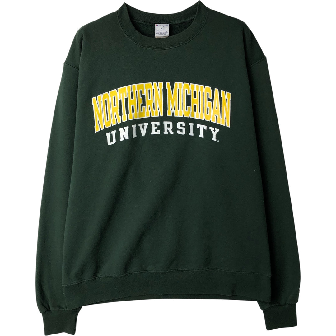 Champion College Sweatshirt, Men's Size L cotton Green type dark green Vintage Second Hand