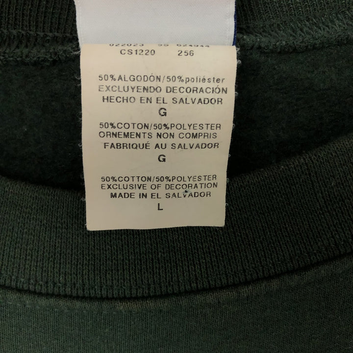 Champion College Sweatshirt, Men's Size L cotton Green type dark green Vintage Second Hand