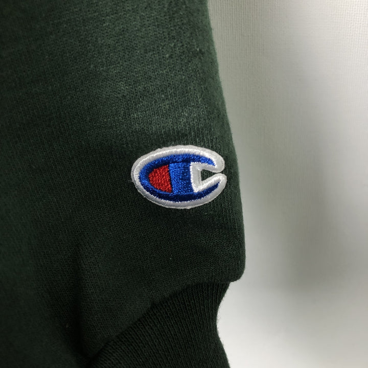 Champion College Sweatshirt, Men's Size L cotton Green type dark green Vintage Second Hand