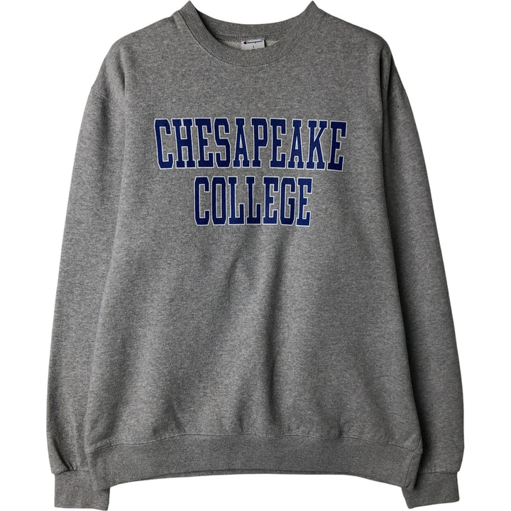 Champion College Sweatshirt, Men's Size L cotton gray type Vintage Second Hand