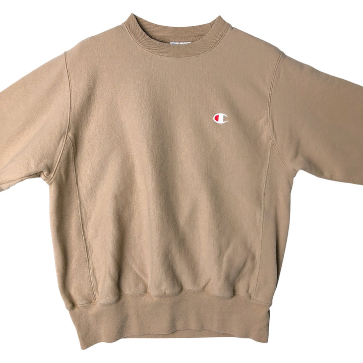 Champion REVERSE WEAVE Reverse Weave One Point Logo Sweatshirt Trainer Men's S unclear Beige type Vintage Second Hand