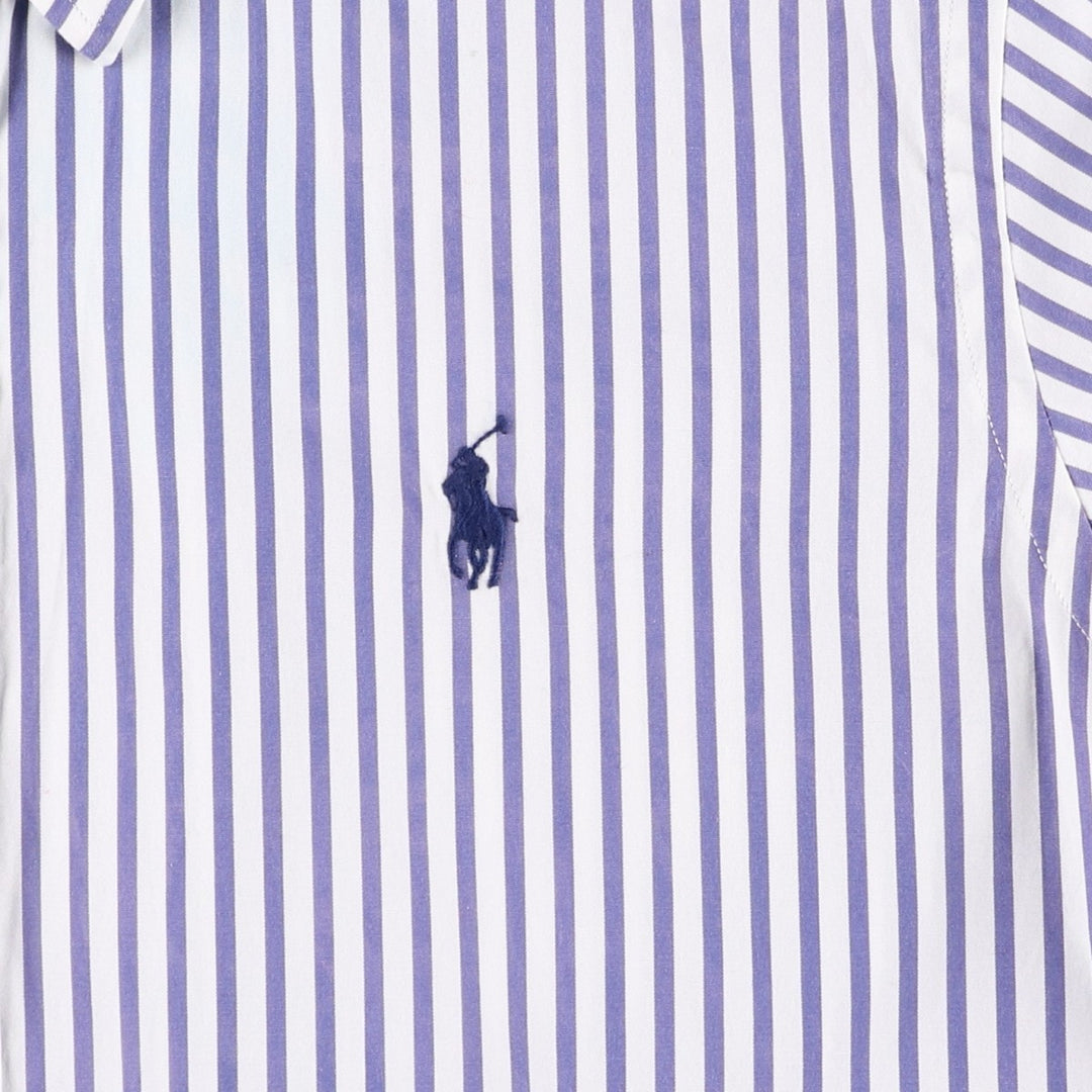 Ralph Lauren RALPH LAUREN SPORT long-sleeved cotton striped shirt, women's size M cotton white type Vintage Second Hand
