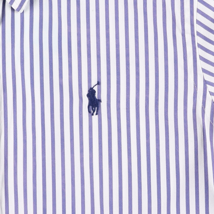 Ralph Lauren RALPH LAUREN SPORT long-sleeved cotton striped shirt, women's size M cotton white type Vintage Second Hand