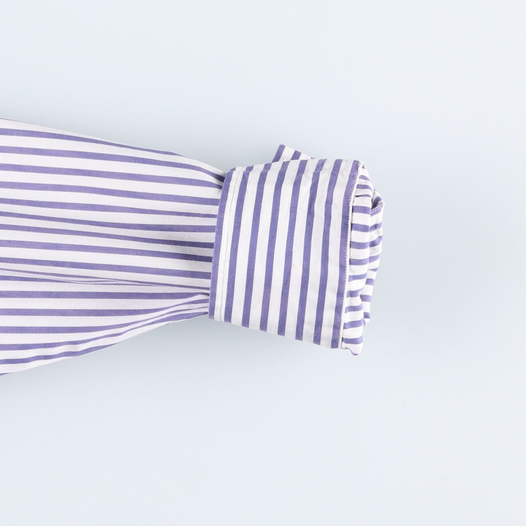 Ralph Lauren RALPH LAUREN SPORT long-sleeved cotton striped shirt, women's size M cotton white type Vintage Second Hand